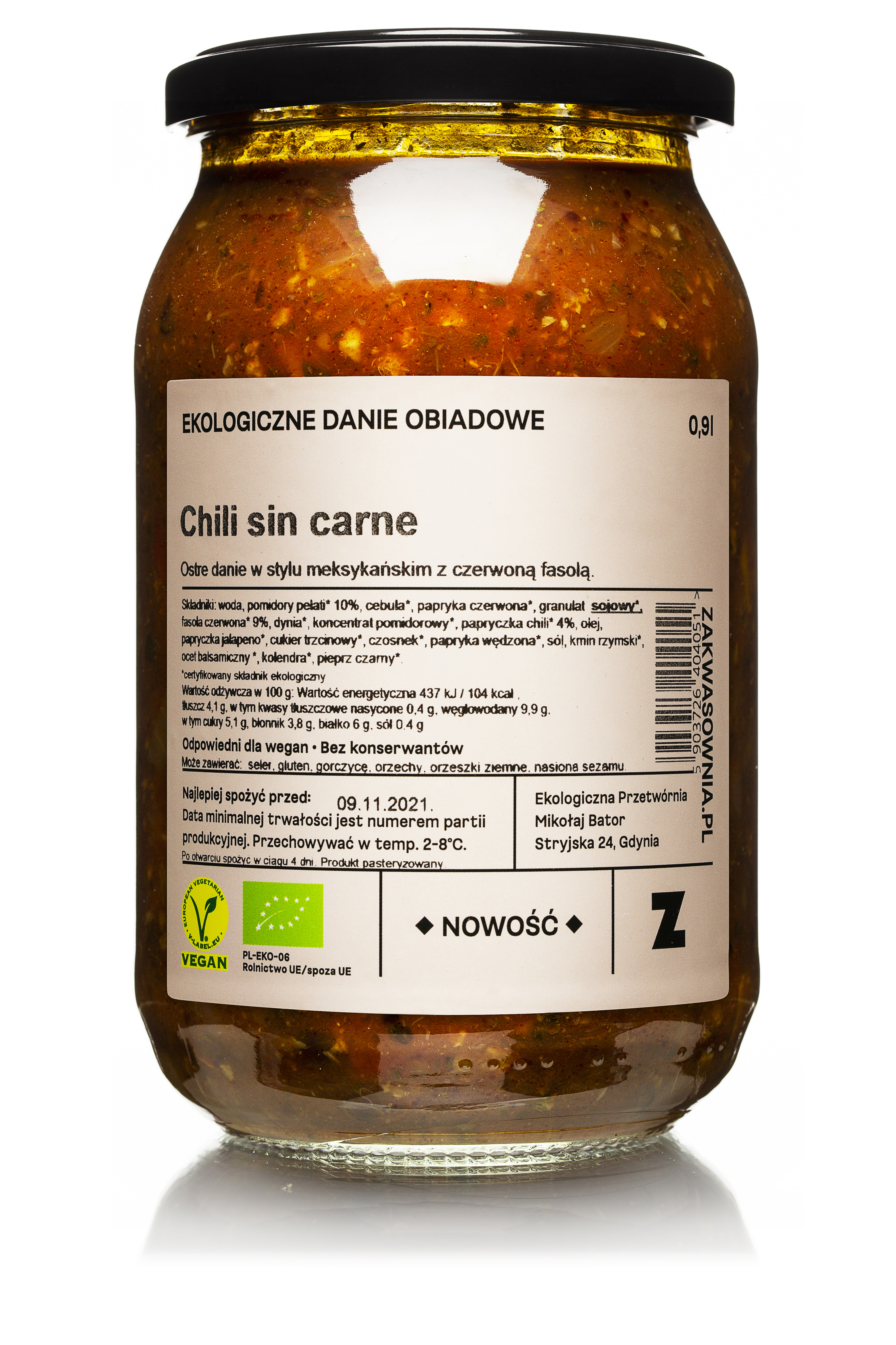 ZAKWASOWNIA Chili sin carne BIO