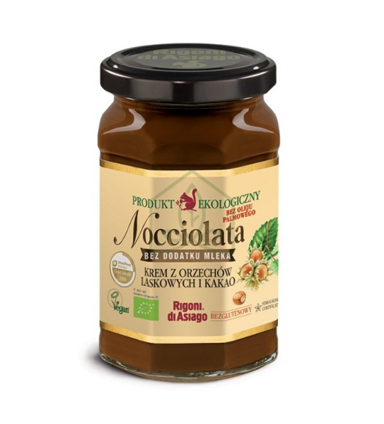 RIGONI di ASIAGO Nocciolata BIO krem z orzechów laskowych i kakao bez dodatku mleka