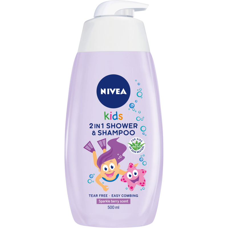 NIVEA Kids Żel do mycia ciała 2w1 o zapachu owocowych żelków