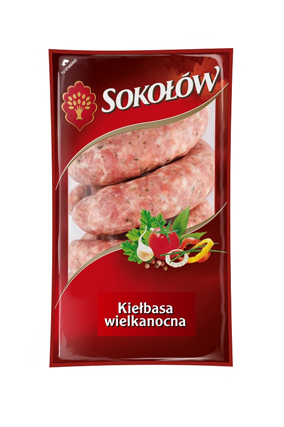 SOKOŁÓW Kiełbasa wielkanocna biała parzona (480g - 720g)