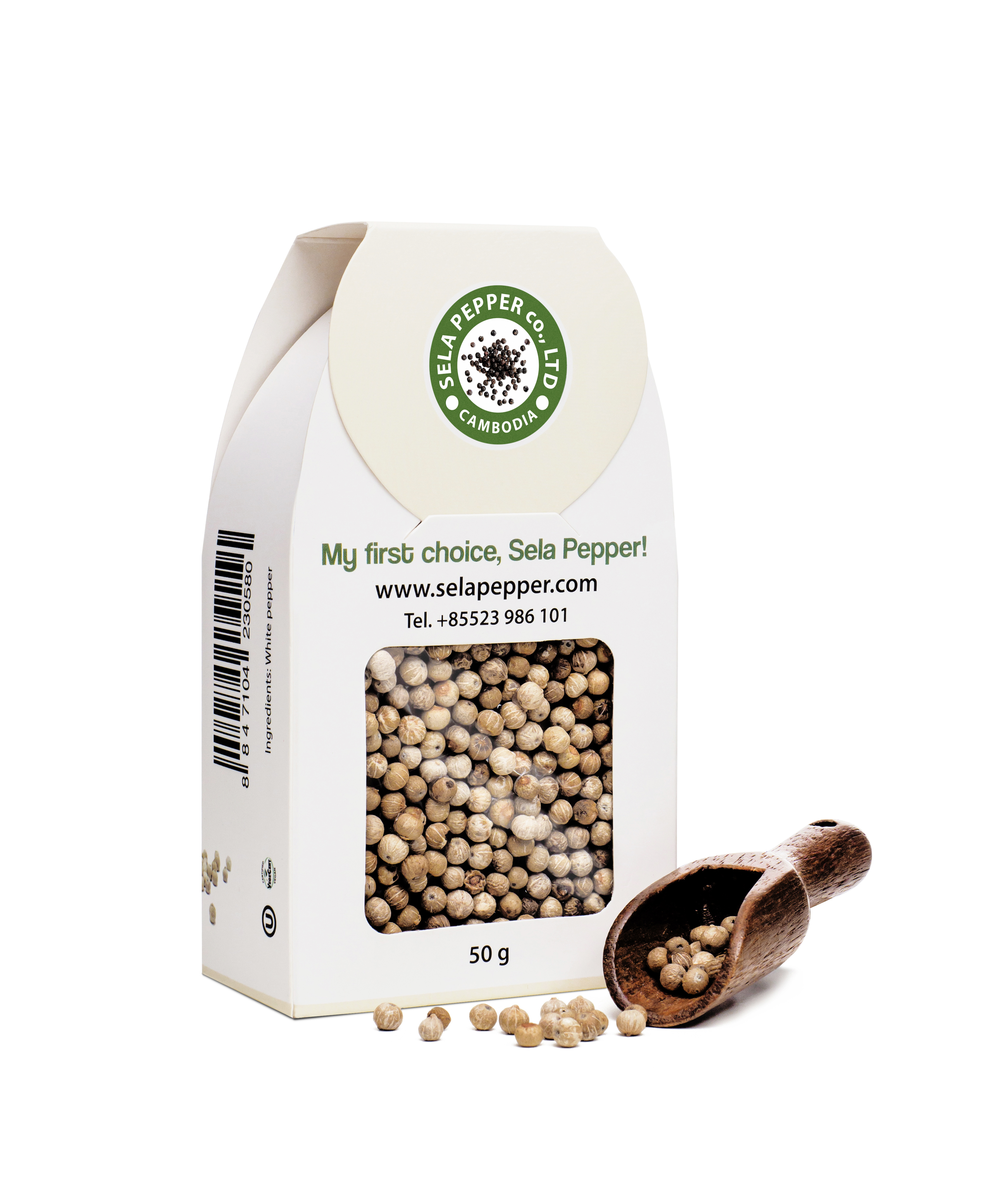 SELA PEPPER Pieprz biały premium (z Kambodży) - ziarno