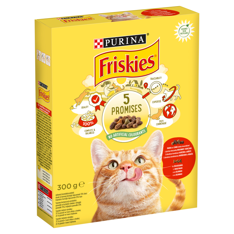 FRISKIES ADULT Sucha karma dla kotów z mięsem, kurczakiem i warzywami frisco.pl