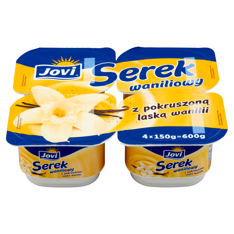 JOVI Serek waniliowy z pokruszoną laską wanilii (4x150g)