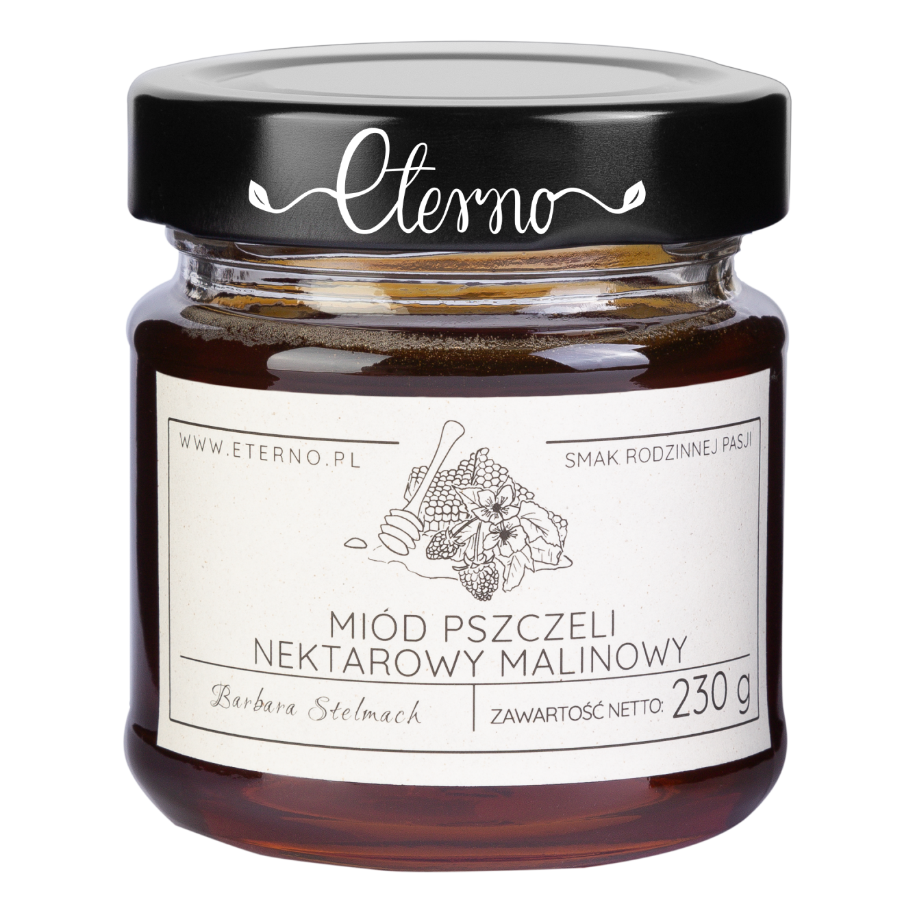 ETERNO Miód pszczeli nektarowy malinowy