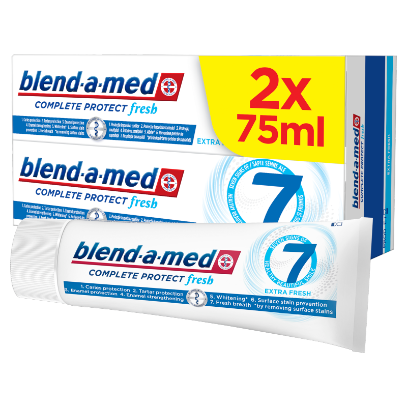 BLEND-A-MED Complete Protect 7 Pasta do zębów Extra Fresh (2 x 75ml)