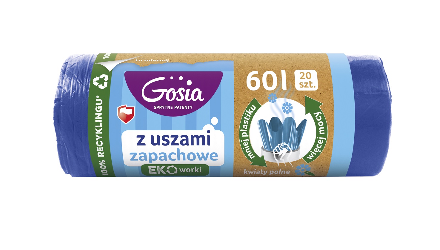GOSIA Worki na śmieci lhpe 60l 20 szt.