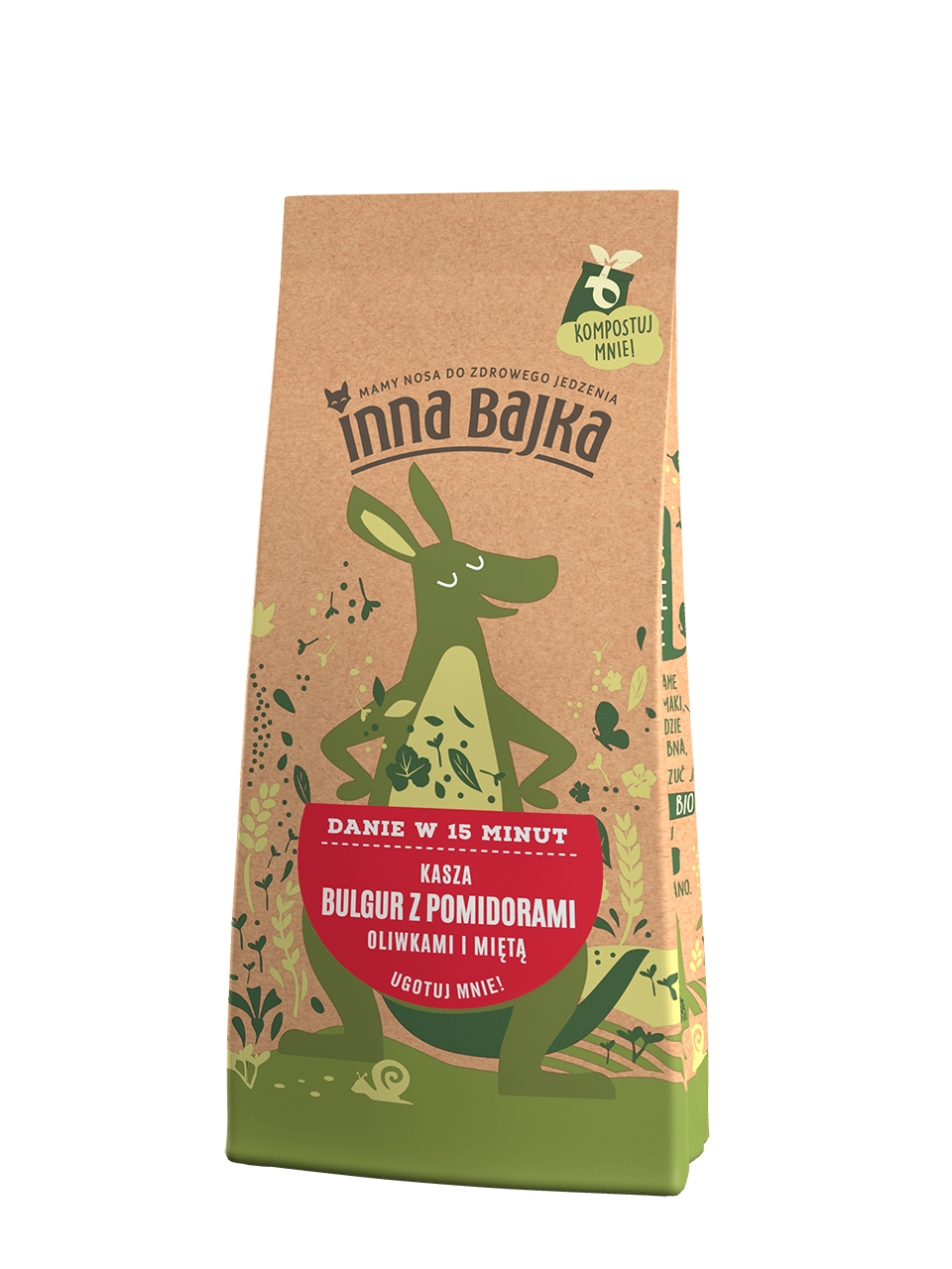 INNA BAJKA Danie w 15 minut - kasza bulgur z pomidorami oliwkami i miętą