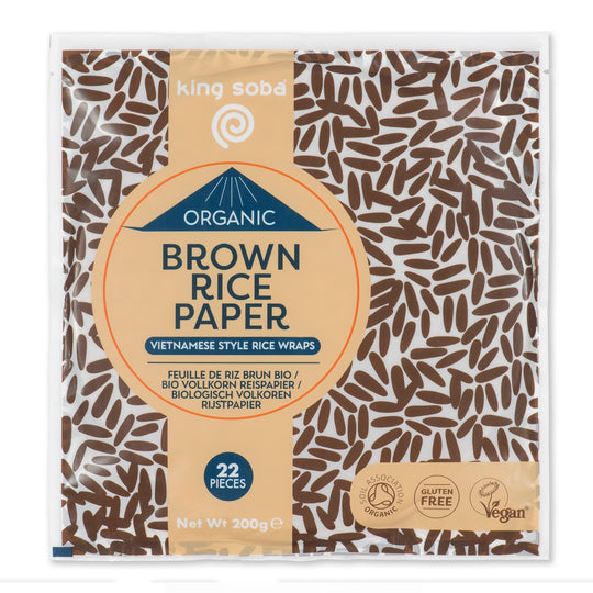KING SOBA Papier ryżowy z brązowego ryżu bezglutenowy BIO