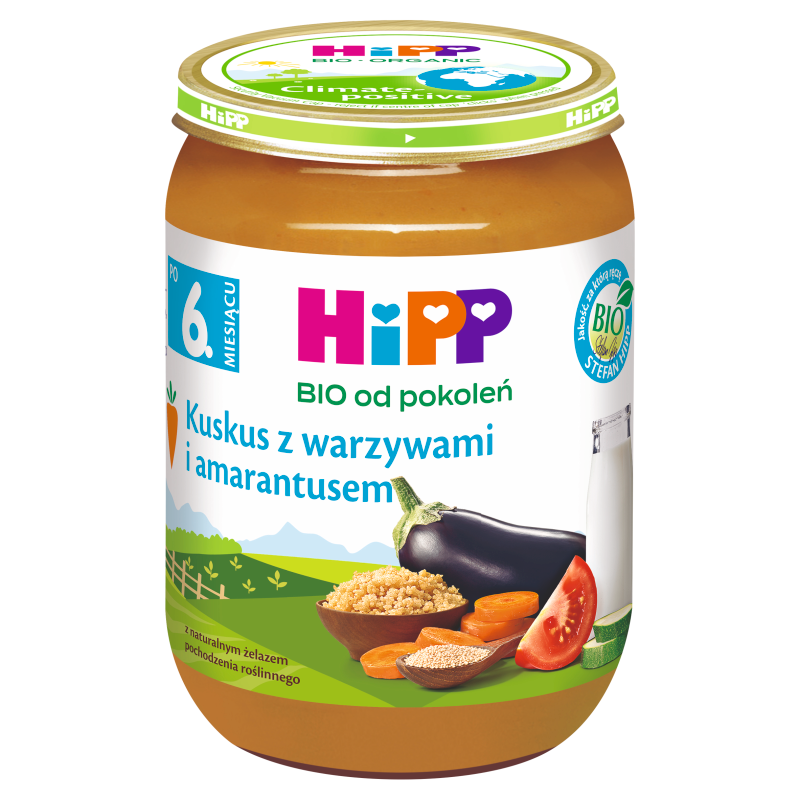 HIPP BIO od pokoleń Kuskus z warzywami i amarantusem po 6. m-cu