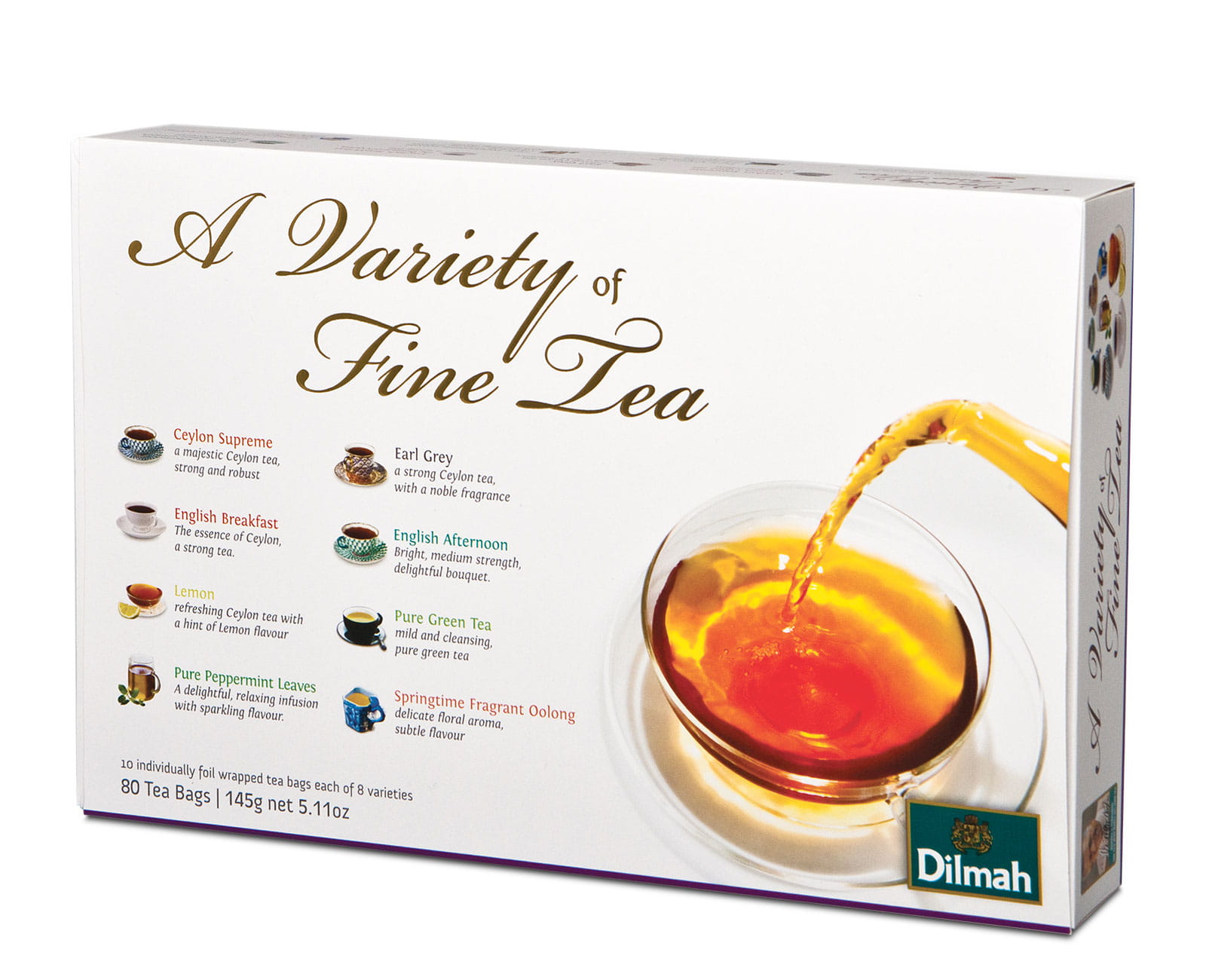 DILMAH Variety of Fine Tea Herbaciana bombonierka (80 torebek)