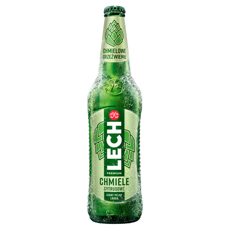 LECH CHMIELE CYTRUSOWE Piwo (cena zawiera 1 zł kaucji za butelkę)