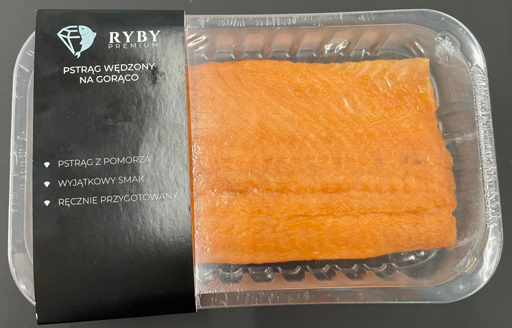 ATLANTIC Filet z pstrąga ze skórą wędzony na gorąco (119-221g)