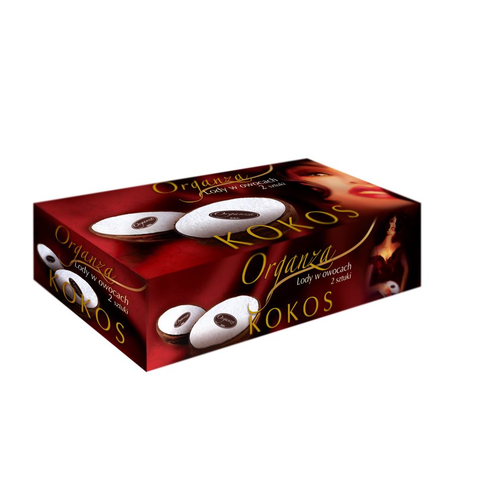 ORGANZA Lody w owocach Kokos 2 szt.