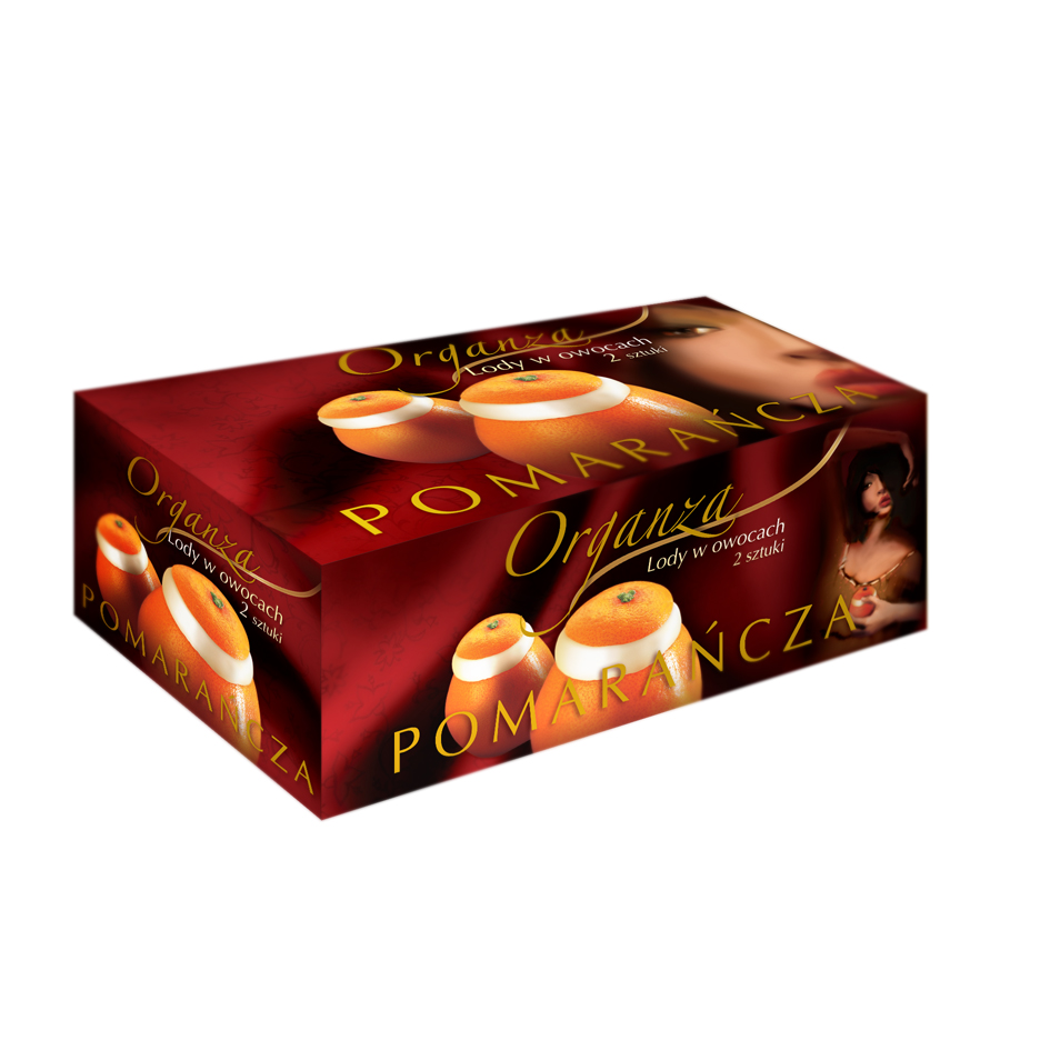 ORGANZA Lody w owocach Pomarańcza 2 szt.
