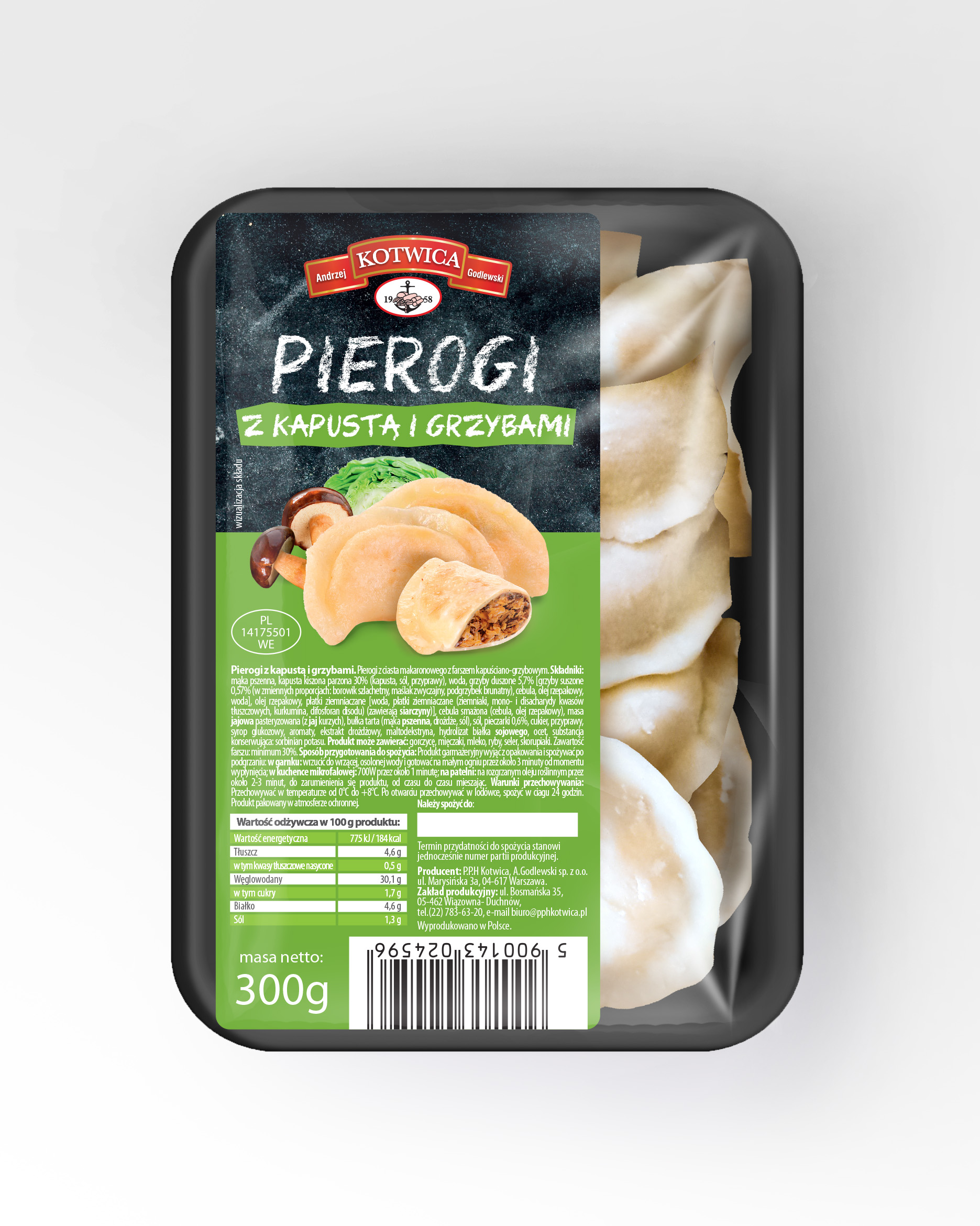 KOTWICA Pierogi z kapustą i grzybami