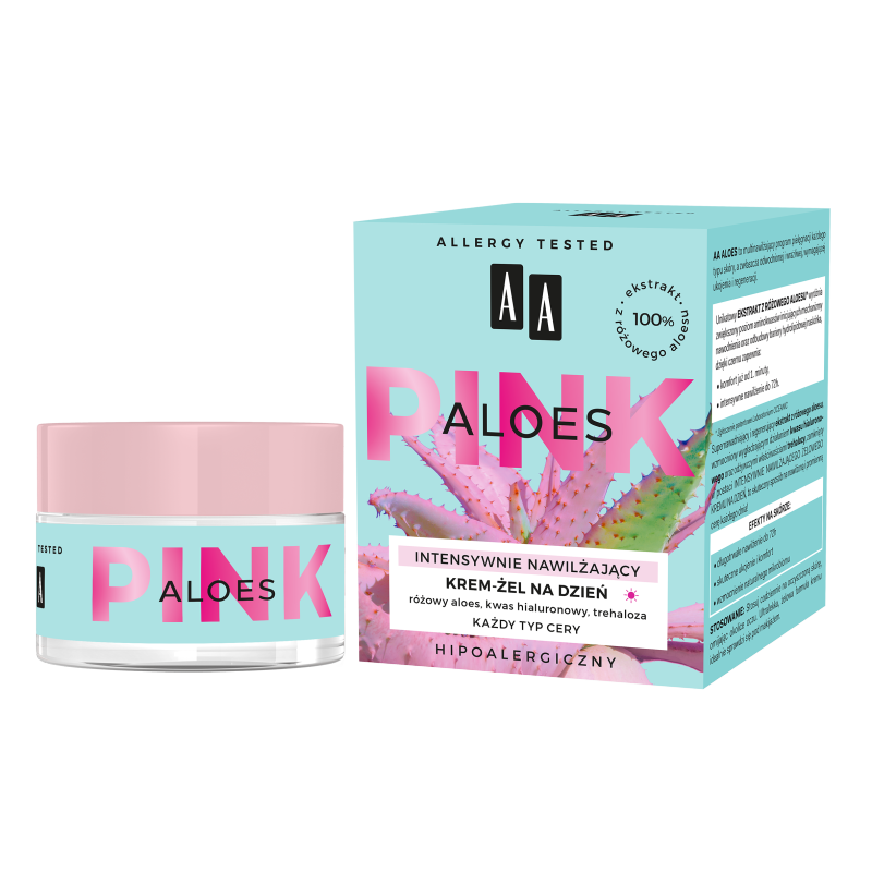 AA Aloes Pink Krem intensywnie nawilżający żelowy na dzień frisco.pl