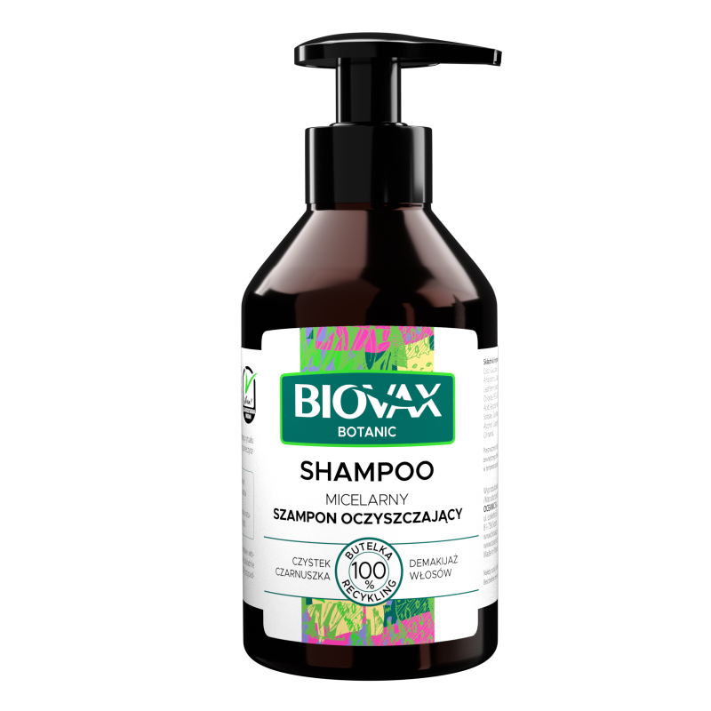 BIOVAX Botanic Szampon micelarny oczyszczający Czystek Czarnuszka