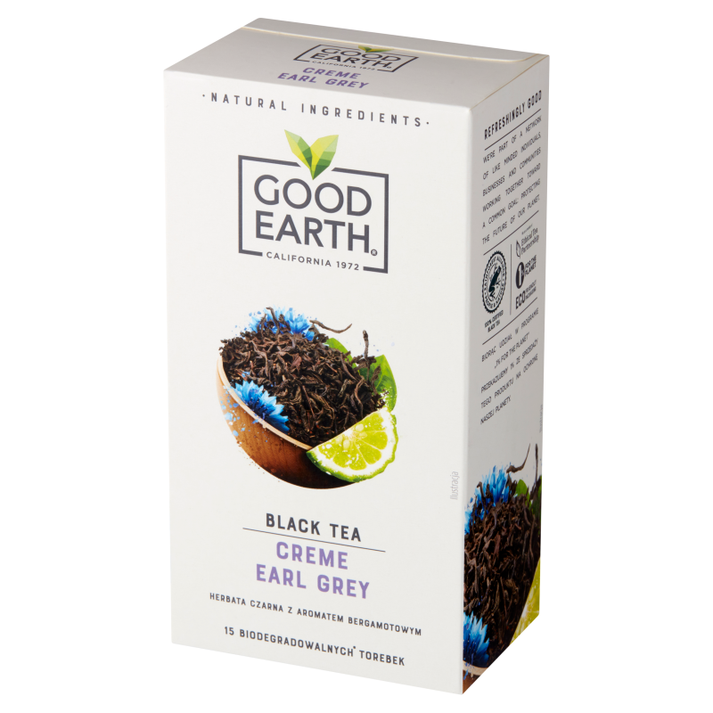 GOOD EARTH Creme Earl Grey Czarna herbata z aromatem bergamotowym 15 torebek ex.