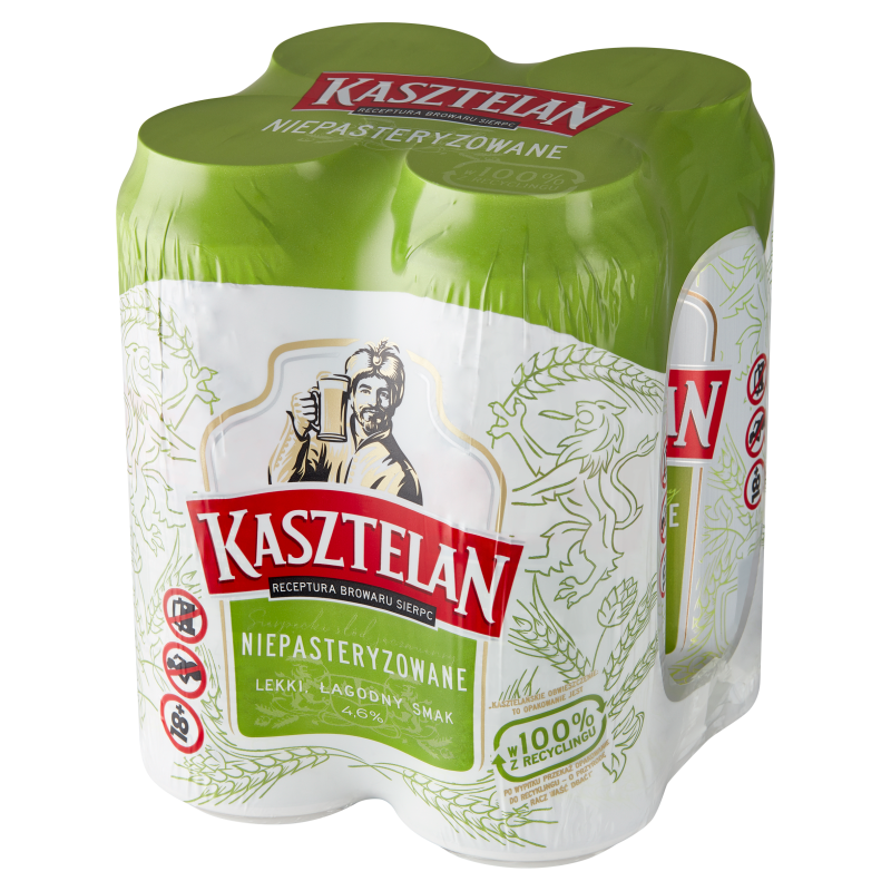 KASZTELAN Niepasteryzowane Piwo 4x500ml (puszka)