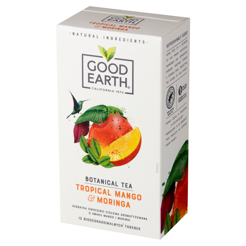 GOOD EARTH Herbata owocowo-ziołowa o smaku mango i moringi 15 torebek ex.