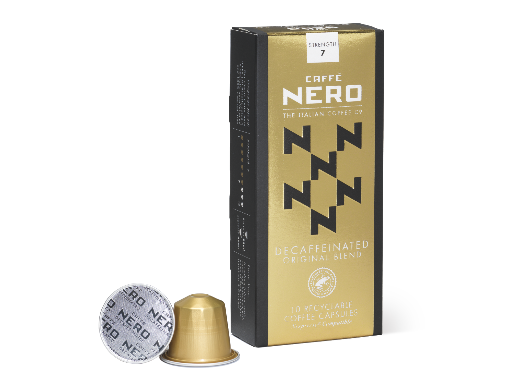 GREEN CAFFE NERO Classico Blend Kawa bezkofeinowa (10 kapsułek)