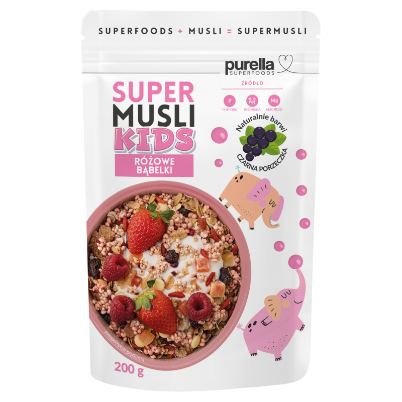 PURELLA SUPERFOODS Super Musli Kids Różowe bąbelki frisco.pl