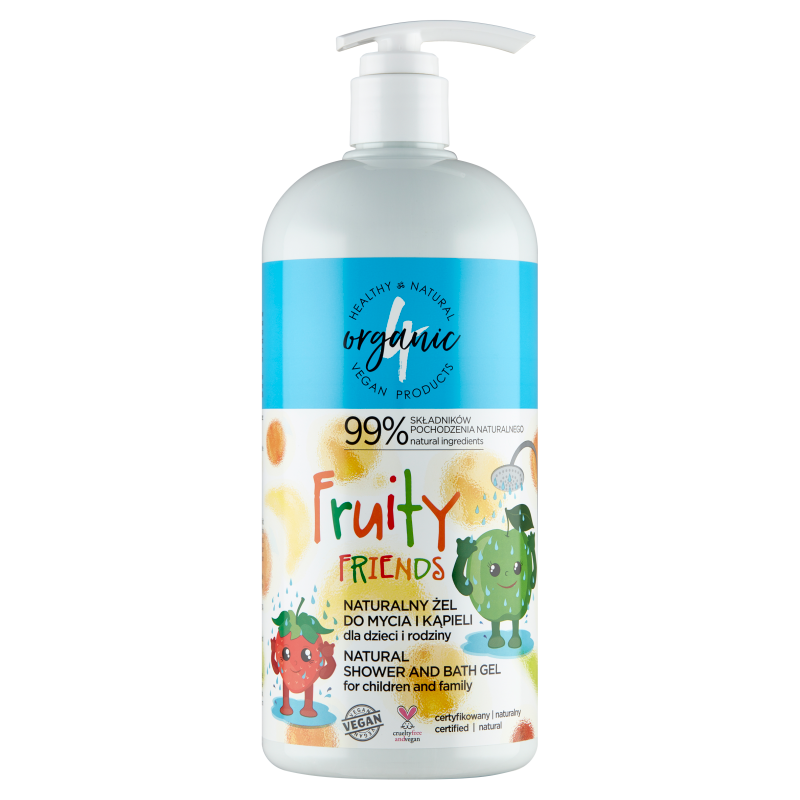 4organic Żel do mycia i kąpieli dla dzieci i rodziny - Fruity