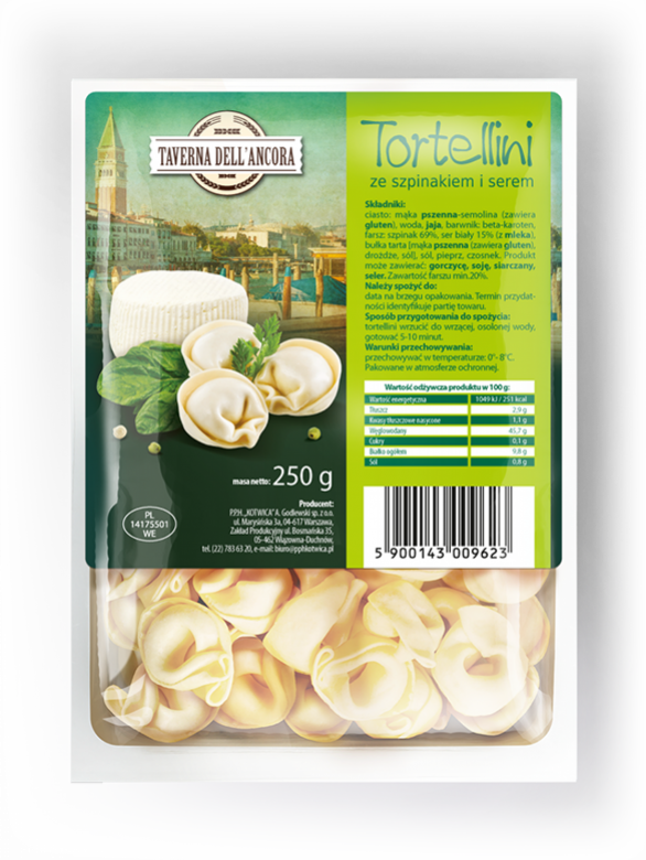 KOTWICA Tortellini ze szpinakiem i serem