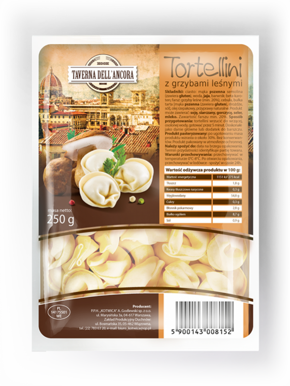 KOTWICA Tortellini z grzybami leśnymi