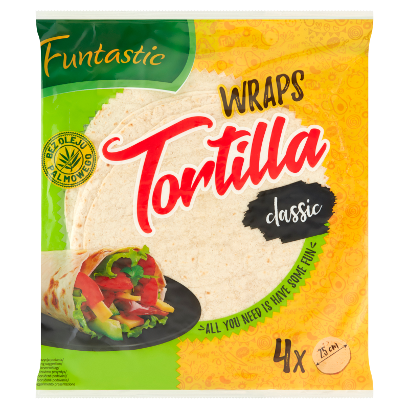 FUNTASTIC Tortilla pszenna - 25 cm (4 szt.)