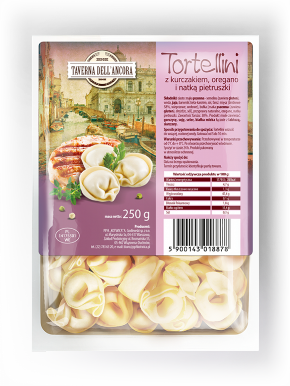 KOTWICA Tortellini z kurczakiem oregano i natką pietruszk