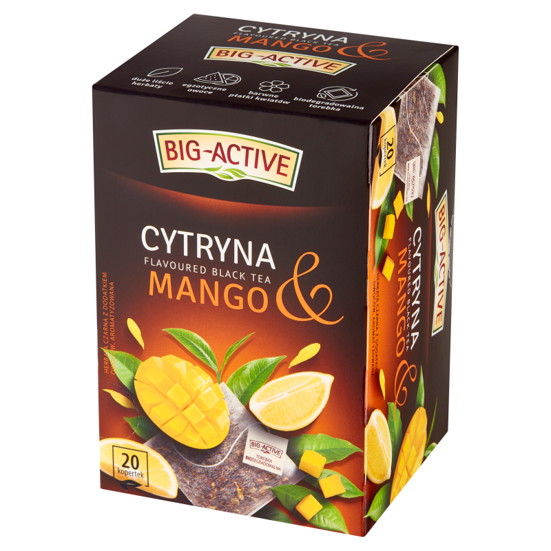 BIG-ACTIVE Herbata czarna Cytryna z Mango 20 torebek (saszetki) frisco.pl