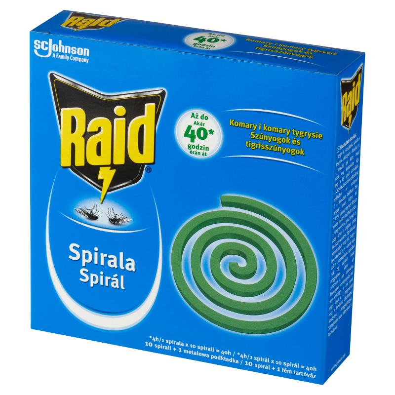 RAID Spirala owadobójcza przeciw komarom 10 szt.