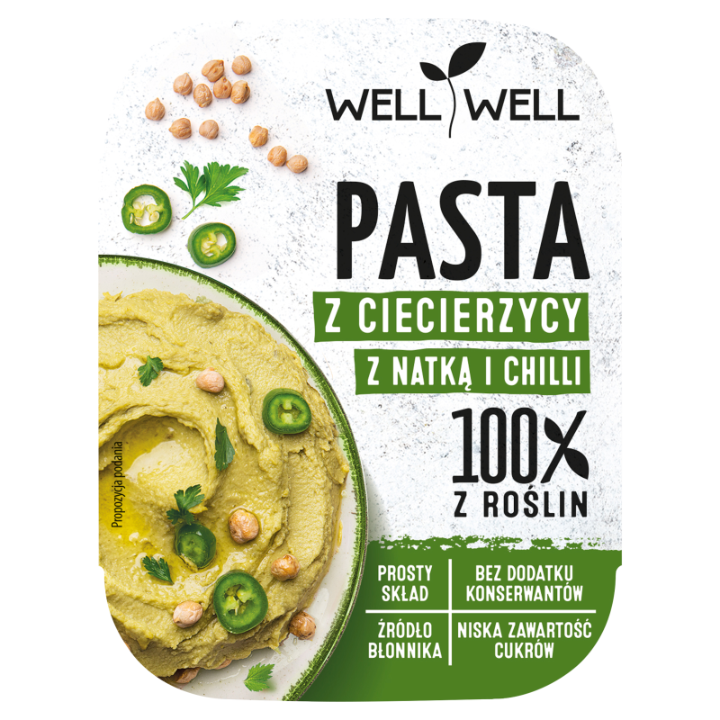 WELL WELL Pasta z ciecierzycy pietruszką i chili