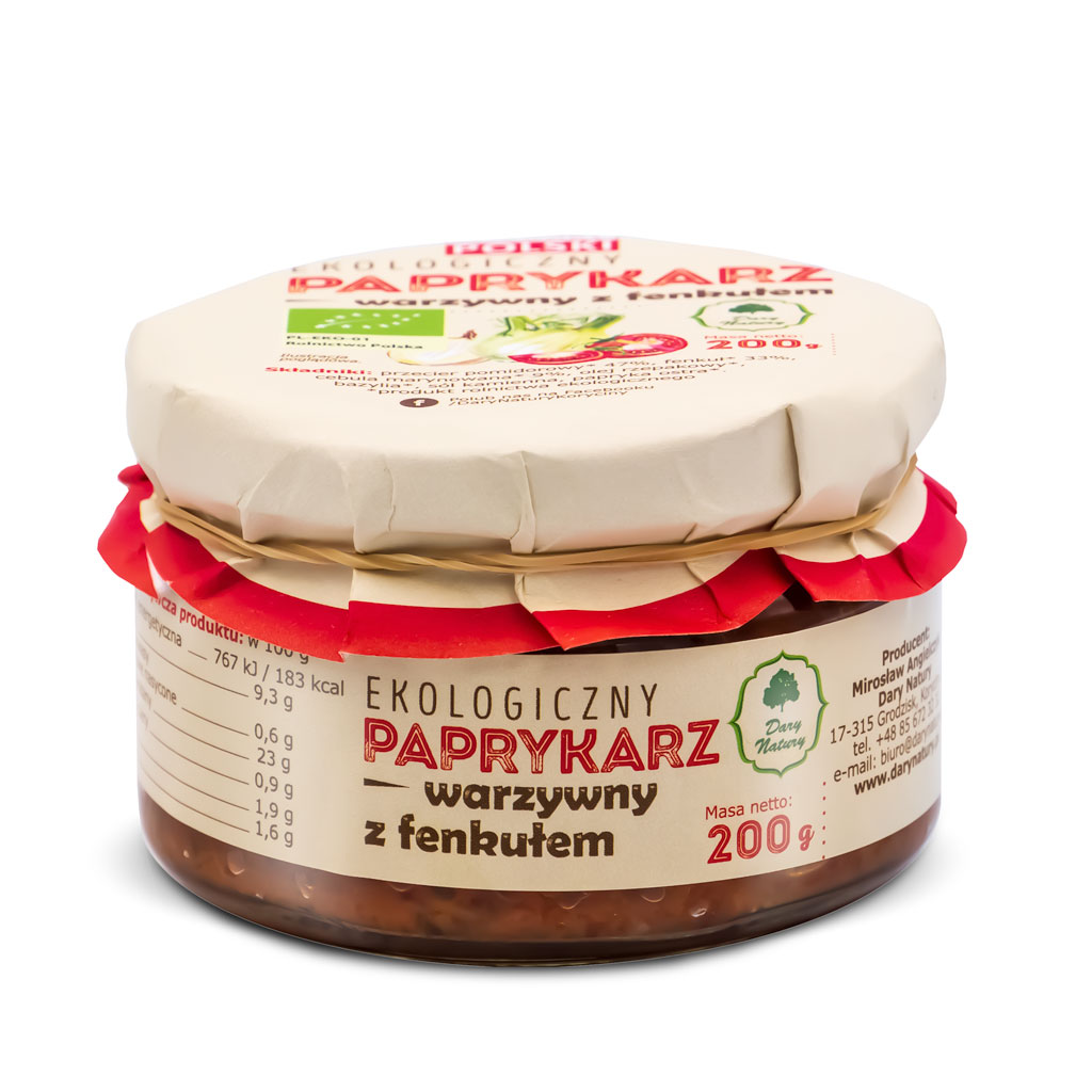 DARY NATURY Paprykarz warzywny z fenkułem BIO