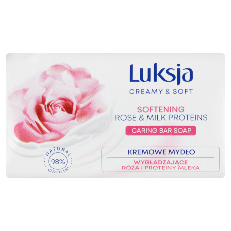 LUKSJA Creamy & Soft Mydło w kostce Róża i Proteiny mleka frisco.pl