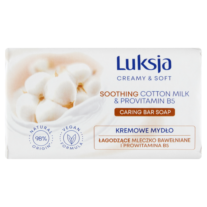 LUKSJA Creamy & Soft Mydło w kostce Mleczko bawełniane i Prowitamina B5 frisco.pl