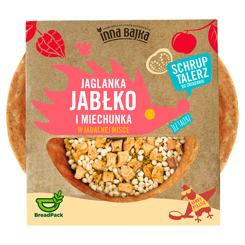 INNA BAJKA Jaglanka jabłko i miechunka w jadalnej misce