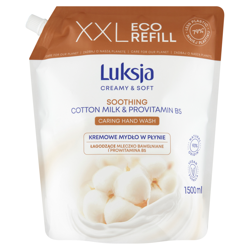 LUKSJA Creamy & Soft Mydło w płynie Mleczko bawełniane i Prowitamina B5 - zapas frisco.pl