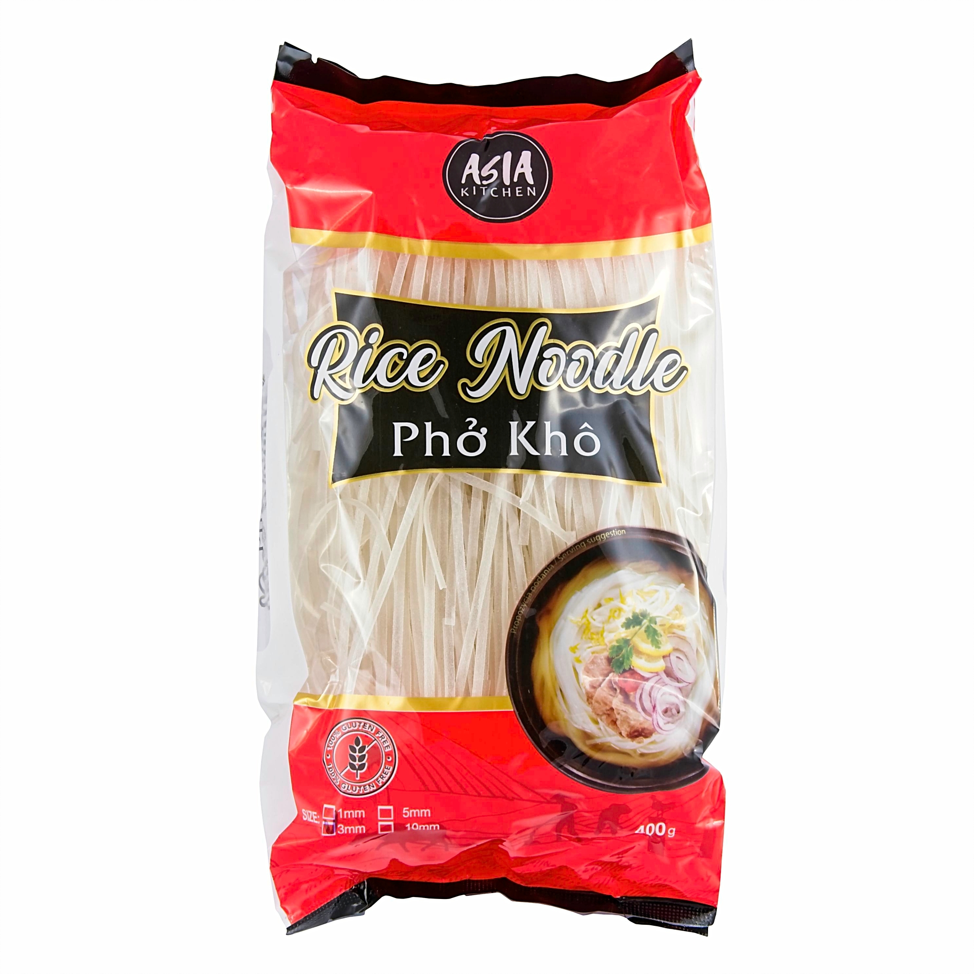 ASIA KITCHEN Makaron ryżowy bezglutenowy (3 mm)