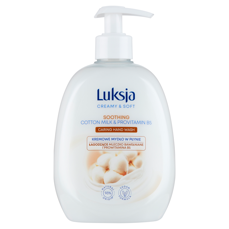 LUKSJA Creamy & Soft Kremowe mydło w płynie Mleczko bawełniane i Prowitamina B5 frisco.pl