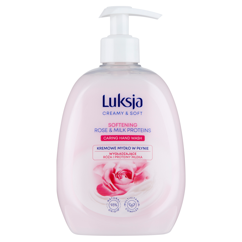 LUKSJA Creamy & Soft Kremowe mydło w płynie Róża i Proteiny mleka