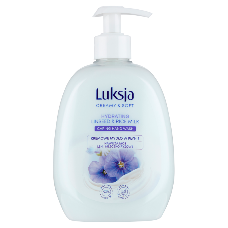 LUKSJA Creamy & Soft Kremowe mydło w płynie Len i Mleczko ryżowe frisco.pl