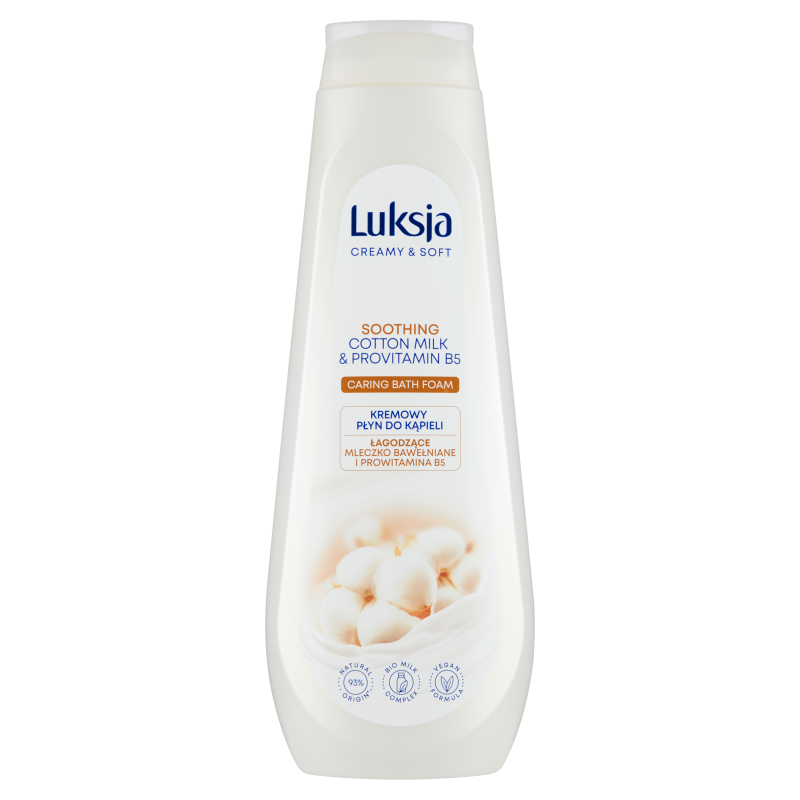 LUKSJA Creamy & Soft Płyn do kąpieli Mleczko bawełniane i Prowitamina B5 frisco.pl