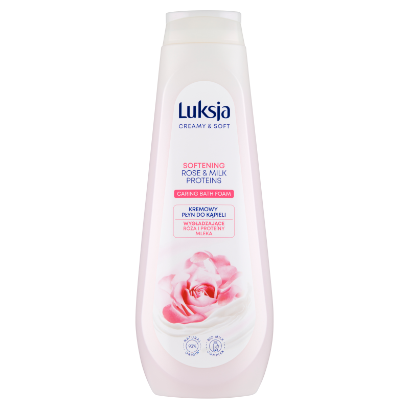 LUKSJA Creamy & Soft Płyn do kąpieli Róża i Proteiny mleka