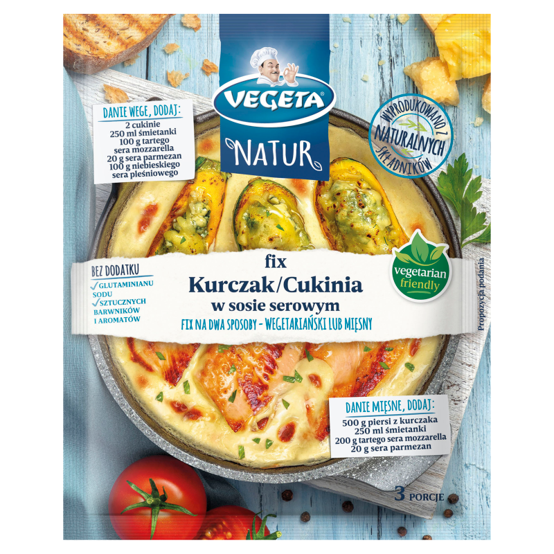 VEGETA NATUR Fix do kurczaka/cukinii w sosie serowym frisco.pl