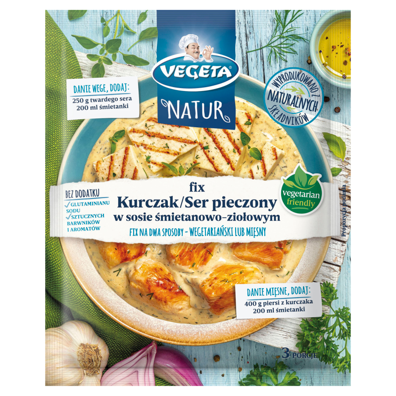 VEGETA NATUR Fix do kurczaka/sera pieczonego w sosie śmietanowo-ziołowym frisco.pl