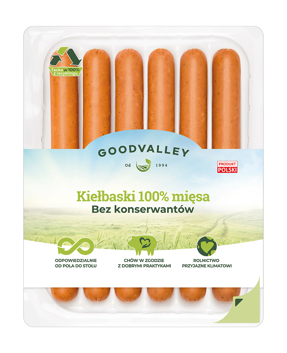 GOODVALLEY Kiełbaski 100% mięsa bez konserwantów