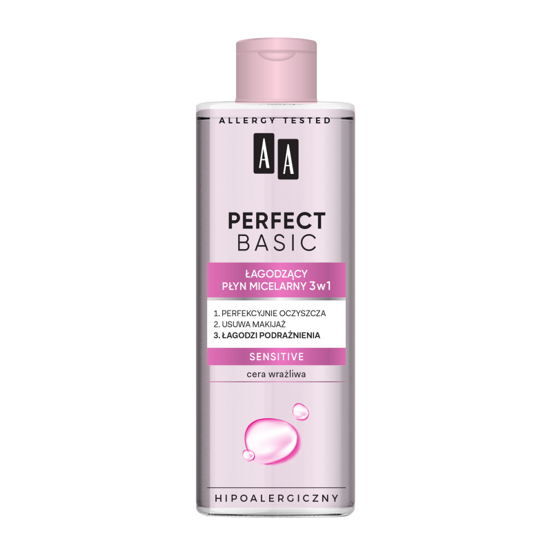 AA Perfect Basic Łagodzący płyn micelarny 3w1 Sensitive
