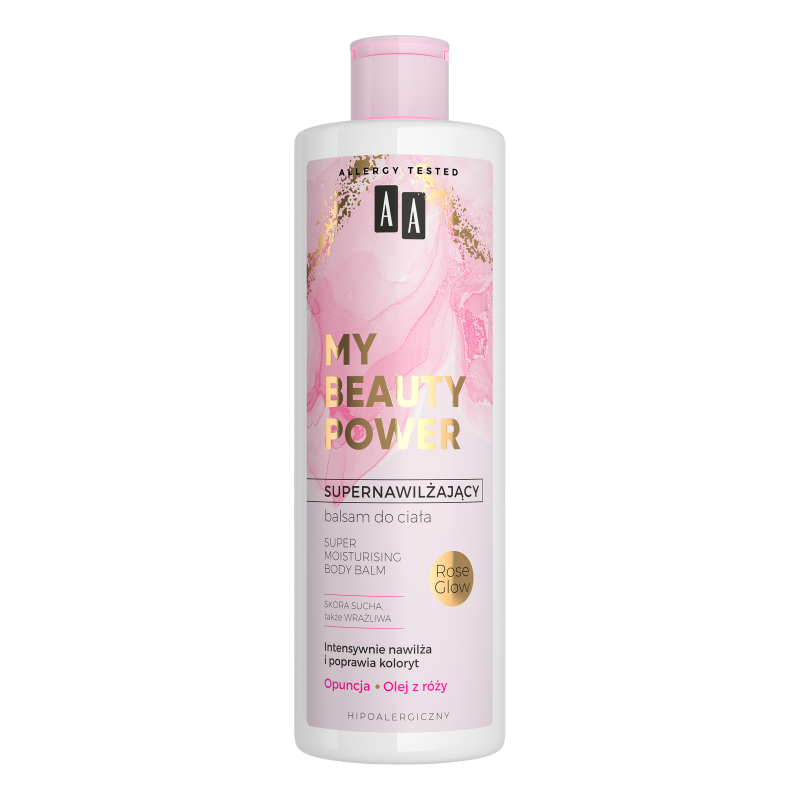 AA My Beauty Power Supernawilżający balsam do ciała Opuncja + Rose Glow frisco.pl